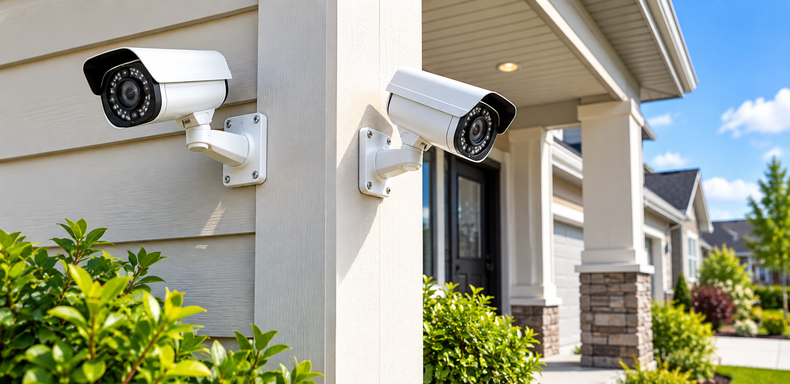Home dual security camera residene
